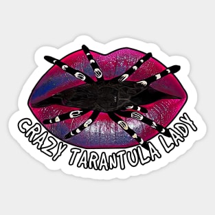 Crazy Tarantula Lady Sticker